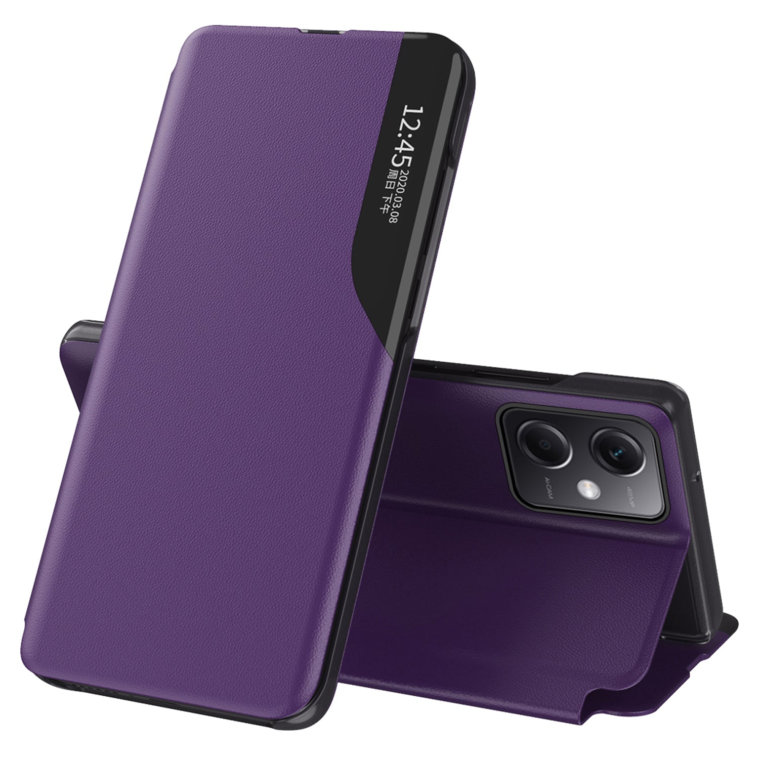 For Xiaomi Poco X5 Pro 5G Redmi Note 12 Pro Speed 5G Note 12 Pro 5G PU Leather Side View Window Phone Case Shockproof Stand Cover For Xiaomi Poco X5 Pro 5G Redmi Note 12 Pro Speed 5G Note 12 Pro 5G PU Leather Side View Window Phone Case Shockproof Stand Cover